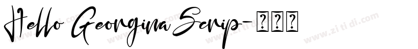 Hello Georgina Scrip字体转换